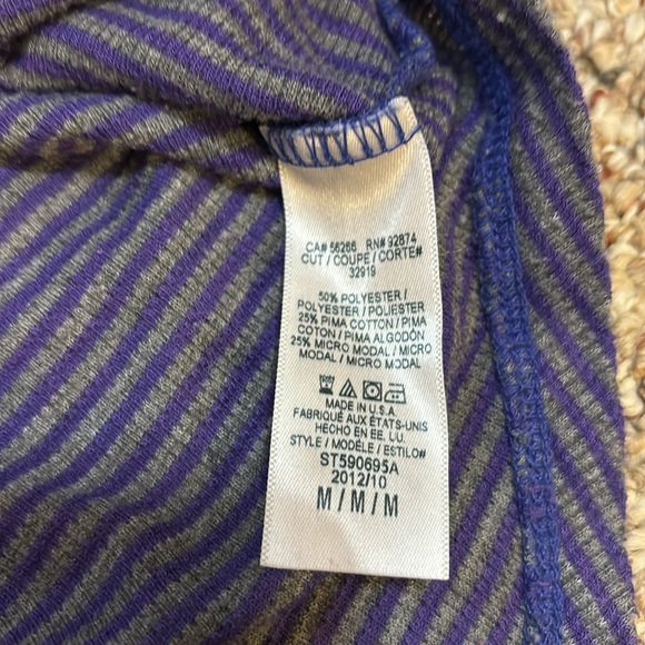 Splendid Batwing Long Sleeve Shirt - grey/blue stripes - MED - Picture 5 of 6